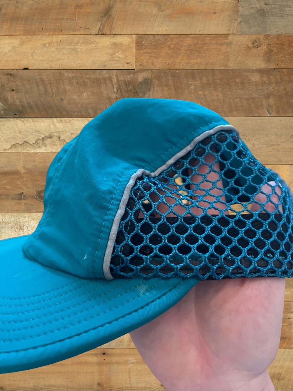 Raised By Wolves Mesh Running Cap Teal Reflective Trim Adjustable - Picture 9 of 9